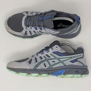 Asics Womens Gel Venture 7 1012A476 Gray Running Shoes Lace Up Low Top Size 10.5